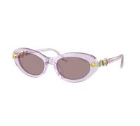 Swarovski Mujer Sunglass SK6042 - Color del Marco: Lila transparente, Color de la Lente: Violeta