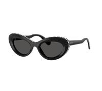 Swarovski Mujer Sunglass SK6061U - Color del Marco: Negro, Color de la Lente: Gris Oscuro