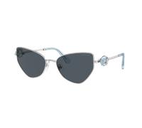 Swarovski Mujer Sunglass SK7003 - Color del Marco: Plateado, Color de la Lente: Gris Oscuro