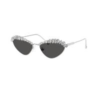Swarovski Mujer Sunglass SK7009 - Color del Marco: Plateado, Color de la Lente: Gris Oscuro