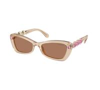 Swarovski Mujer Swarovski SK6033 106673 Gafas de sol Acetato Beige Marrón Geométrico Normal
