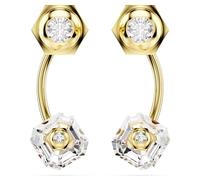 Swarovski numina - pendientes chapados en oro, corte mixto, 3,3 x 1 cm