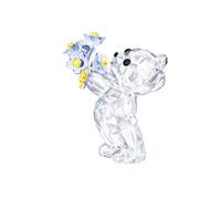 Swarovski Oso Kris - Nomeolvides, con Cristal de Swarovski Brillante con Flores en Azul y Amarillo