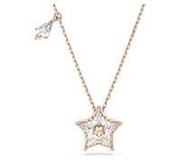 Swarovski Colgante Stella para Mujer, Cristal Transparente en Forma de Estrella, en Baño Tono Oro Rosa, Colección Stella de Swarovski