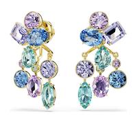 Swarovski Pendiente jacket Gema, corte mixto, multicolor, chapado en oro