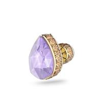 Pendiente de botón Chroma, Individual, Talla de pera, Multicolor, Baño tono oro