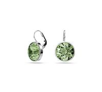 Swarovski Pendientes Bella, Talla redonda, Verdes, Baño tono oro