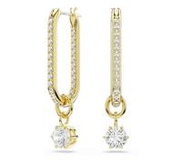 Swarovski Pendientes Constella, Talla redonda, Blancos, Baño tono oro