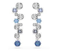 Swarovski Pendientes Constella, Tallas mixtas, Azul, Baño de rodio