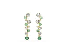 Swarovski Pendientes Constella, Tallas mixtas, Verdes, Baño tono oro