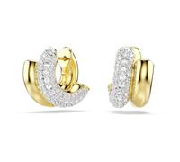 Swarovski Pendientes de aro Dextera mini redondos blancos baño tono oro