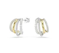 Swarovski Pendientes de aro Hyperbola Mini Blancos Tallas mixtas, combinación de acabados metálicos