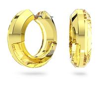 Swarovski Pendientes de Aro Lucent, Cristal Amarillo, Completamente Tallado con un Sutil Clip de Aluminio, de la Colección Lucent