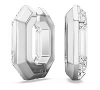 Swarovski Pendientes de aro Lucent, Forma octagonal, Pequeños, Blancos