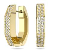Swarovski Pendientes de Aro Pequeños Dextera Octagonal para Mujer, Pendientes con Cristales, en Baño Tono Oro, Colección Dextera de Swarovski
