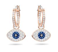 Swarovski Pendientes de Aro Swarovski Symbolic para Mujer, con Baño Tono Oro Rosa, Símbolo de Ojo Turco, Colección Swarovski Symbolic de Swarovski