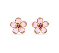 Pendientes de botón Florere, Flor, Rosas, Acabado en oro de 18 quilates OS