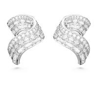 Swarovski Pendientes de Botón Hyperbola, Swarovski Zirconia, Tallas mixtas, Baño de rodio