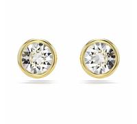 Swarovski Pendientes de botón Imber, Talla redonda, Blancos, Baño tono oro