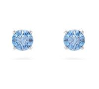 Swarovski Pendientes de botón Stilla Attract, Talla redonda, Blancos, Baño de rodio