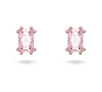 Swarovski Pendientes de botón Stilla, Rosas, Baño tono oro rosa
