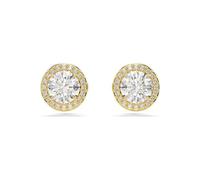 Pendientes de botón Una Angelic, Talla redonda, Tono dorado, Baño tono oro
