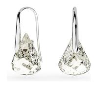 Swarovski Pendientes de gota lunar para mujer, color gris, chapados en rodio, 5717564