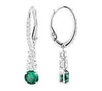 Pendientes Stilla Attract, Talla redonda, Verdes, Baño de rodio OS