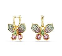 Swarovski Pendientes Idyllia, Tallas mixtas, Pavé, Mariposa, Multicolores, Baño tono oro