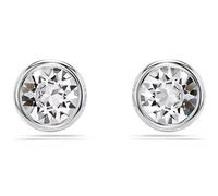 Swarovski Pendientes de botón Imber, Talla redonda, Blancos, Baño de rodio