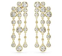 Swarovski Pendientes Imber, Talla redonda, Araña, Blancos, Baño tono oro