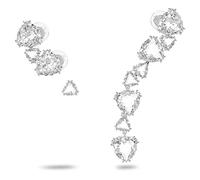 Swarovski Pendientes Individuales Millenia para Mujer, con Baño de Rodio, Cristal Swarovski, con Cierre de Clip, Colección Mesmera de Swarovski