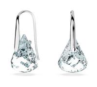 Swarovski Pendientes Lunar, Azules, Baño de rodio