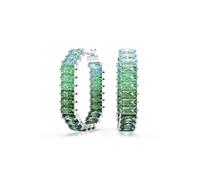 Swarovski Pendientes 'Matrix' azul claro / pino / verde claro / plata, Talla One Size