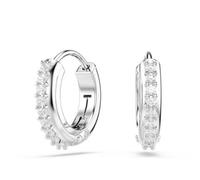 Swarovski Pendientes Matrix Mini Hoop Blanco/RHS 5690670
