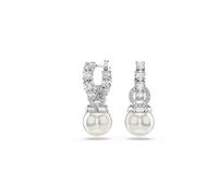 Swarovski Pendientes 'Matrix' plata / transparente / blanco perla One Size plata / transparente / blanco perla