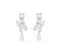 Swarovski Pendientes Matrix, Tallas mixtas, Blancos, Baño de rodio