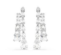 Swarovski Pendientes Matrix, tallas mixtas, blancos, baño de rodio OS