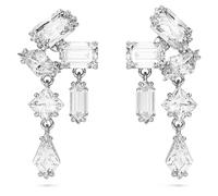 Swarovski Pendientes Mesmera, Tallas mixtas, Blancos, Baño de rodio