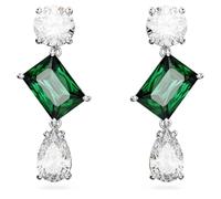 Swarovski Pendientes Mesmera, Tallas mixtas, Verdes, Baño de rodio