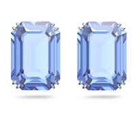 Swarovski Pendientes Millenia para Mujer, con Baño de Rodio, Cristal Azul, Colección Millenia de Swarovski