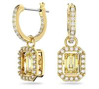 Swarovski Pendientes Millenia para Mujer, Cristal Transparente y Amarillo, en Baño Tono Oro, Colección Millenia de Swarovski