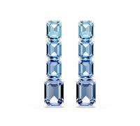 Swarovski Pendientes Millenia, Talla octogonal, Degradado de color, Azules, Baño de rodio