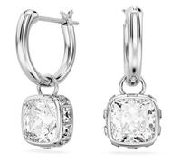 Pendientes Stilla, Talla cuadrada, Blancos, Baño de rodio OS