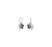 Swarovski Pendientes 'Swan' negro / plata / blanco One Size negro / plata / blanco