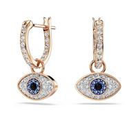 Swarovski Pendientes Symbolica Ojo azul cian / oro / transparente Talla única
