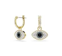 Swarovski Pendientes Symbolica, Ojo turco, Azules, Baño tono oro