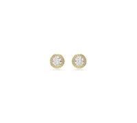 Pendientes de botón Una Angelic, Talla redonda, Tono dorado, Baño tono oro