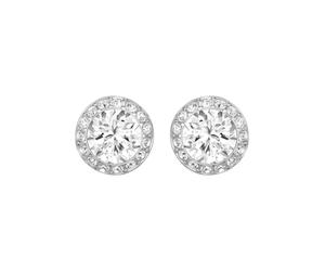 Swarovski Pendientes 'Una' plata / blanco One Size plata / blanco