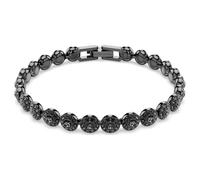 Pulsera Una Angelic, Talla redonda, Negra, Baño de rutenio OS